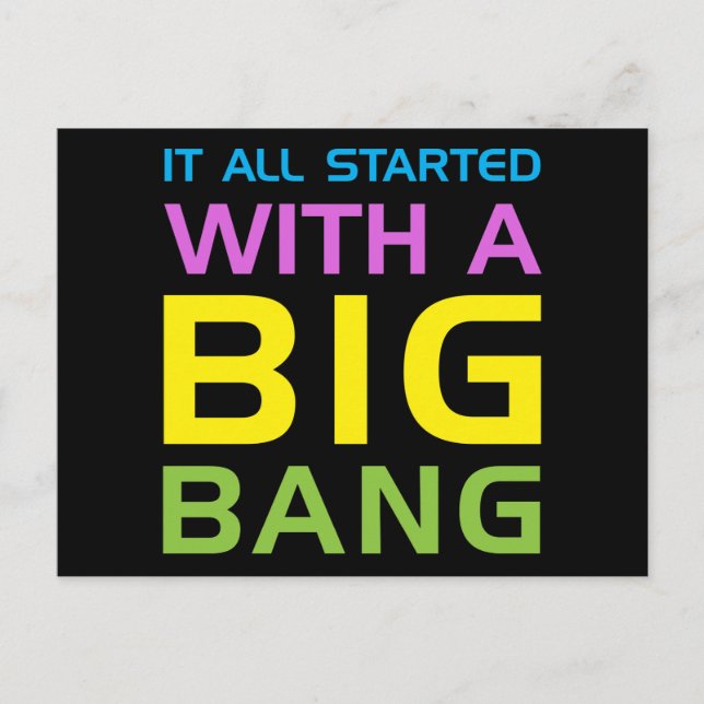 Big Bang Postcard (Front)