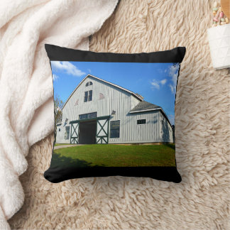 Big Barn with Blue Skies Throw Pillow
