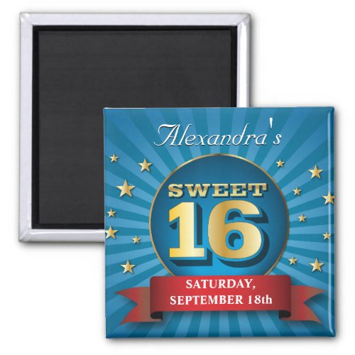Big Bash Sweet 16 Party Magnet