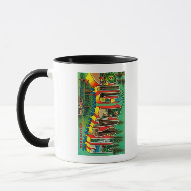 Big Basin, California - Large Letter Scenes Mug (Left)