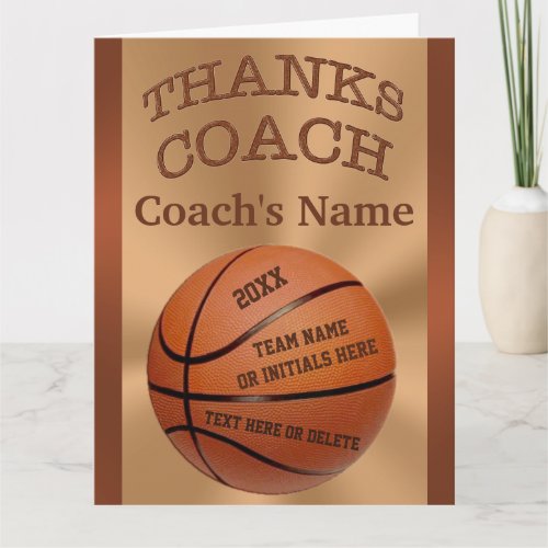 BIG Basketball Coach Cards with ALL Players NAMES
