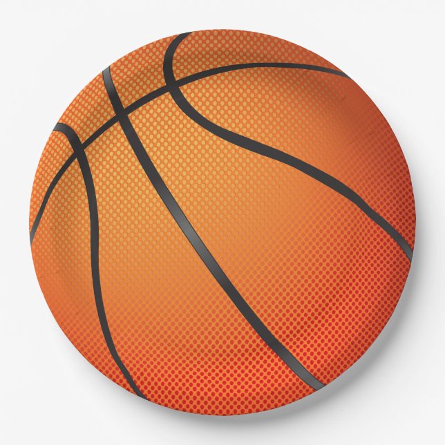 Big Basketball Paper Plates (Front)