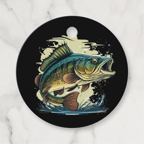 big_bass_fish_vector_cartoon_tshirt_big_bass_fish_ favor tags