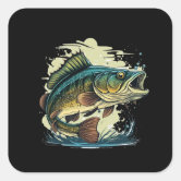 Bass Fish Classic Round Sticker