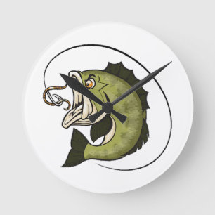Big Bass Mouth Round Clock
