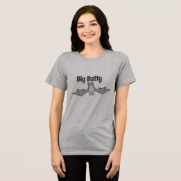 Big Batty Halloween T-Shirt Tri-Blend Shirt