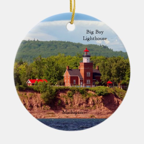 Big Bay Lighthouse from water ornament