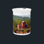 Big Bay Lighthouse from water pitcher<br><div class="desc">Big Bay Lighthouse in Big Bay,  Michigan on Lake Superior</div>
