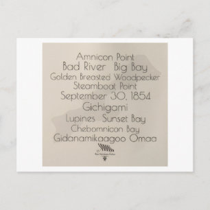 Big Bay Madeline Island Words Postcard