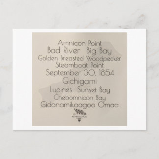 Big Bay Madeline Island Words Postcard