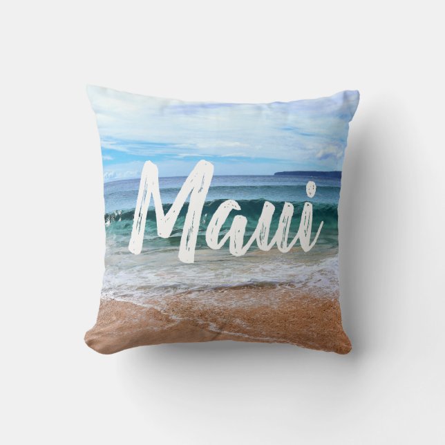 Big Beach Makena Throw Pillow (Front)