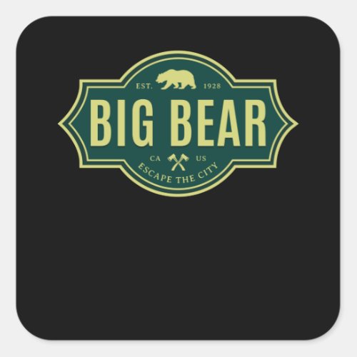 Big Bear California Square Sticker