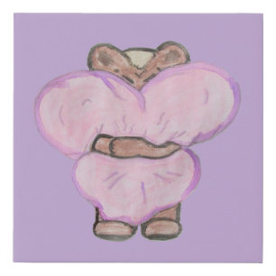 Big Bear Hug. Faux Canvas Print