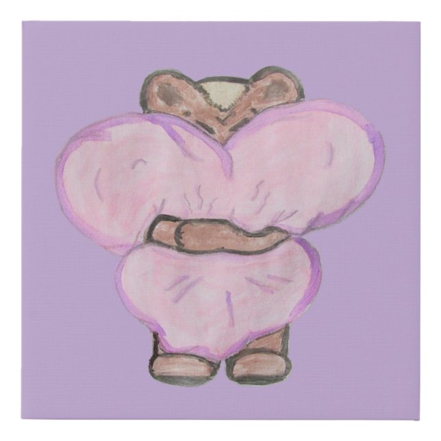 Big Bear Hug. Faux Canvas Print (Front)