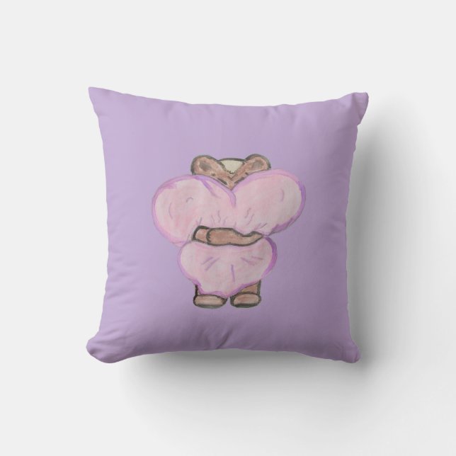 Big Bear Hug. Throw Pillow (Front)