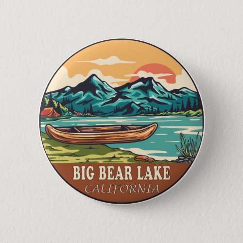 Big Bear Lake California Boating Fishing Emblem Button