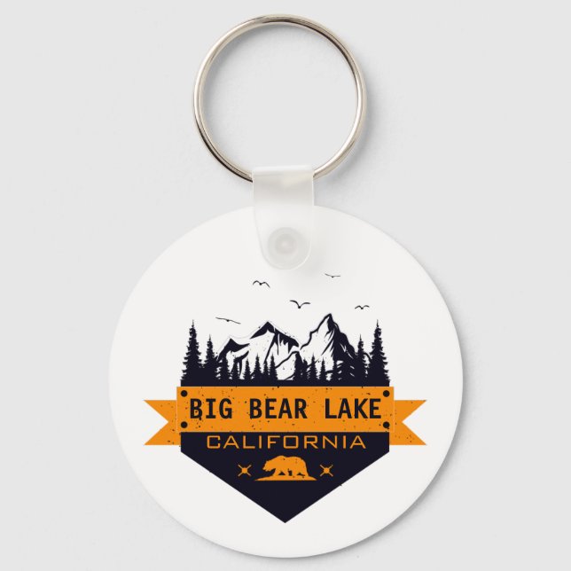 Big Bear Lake California - Custom Name Keychain (Front)