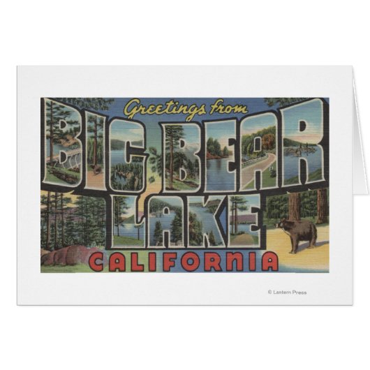 Big Bear Lake, California - Large Letter Scenes 2 Cards (Front Horizontal)