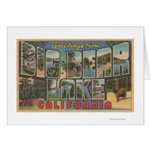 Big Bear Lake, California - Large Letter Scenes Cards
