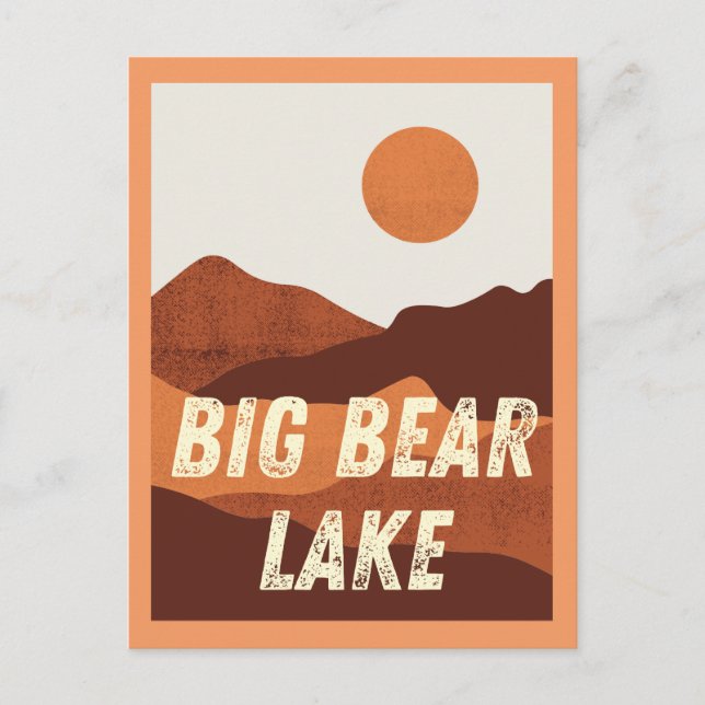 Big Bear Lake, California Mountains Postcard (Front)