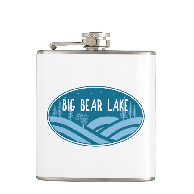 Big Bear Lake California Outdoors Flask (Front)