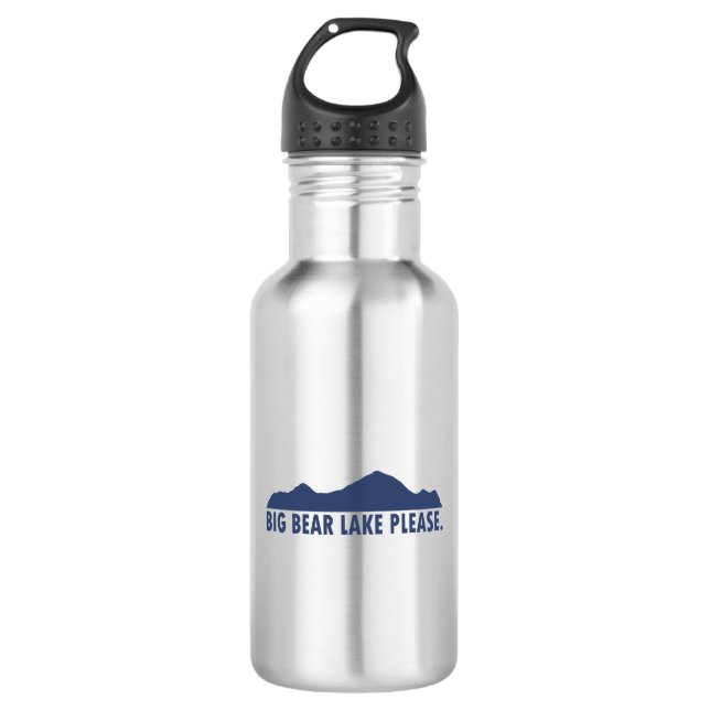 Big Bear Lake California Please Stainless Steel Water Bottle (Front)
