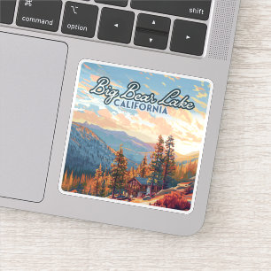 Big Bear Lake California San Bernardino Vintage Sticker