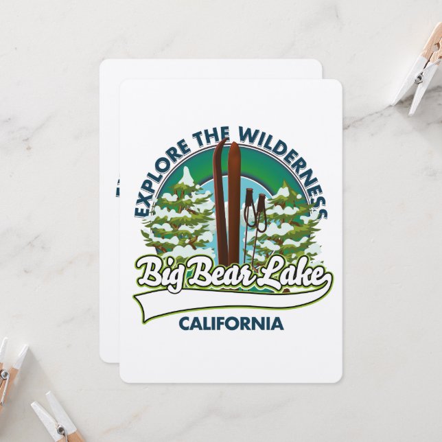 Big Bear Lake California ski logo (Front/Back In Situ)