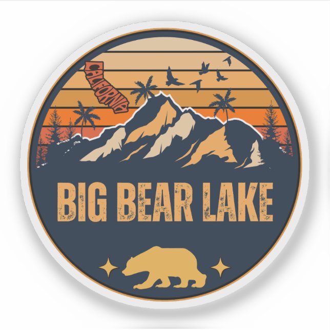 Big Bear Lake, California Sticker (Front)