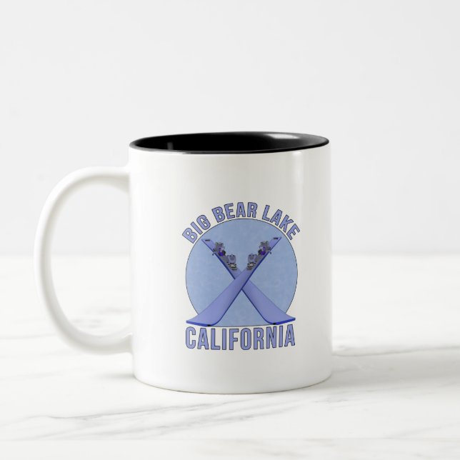 Big Bear Lake, California Two-Tone Coffee Mug (Left)