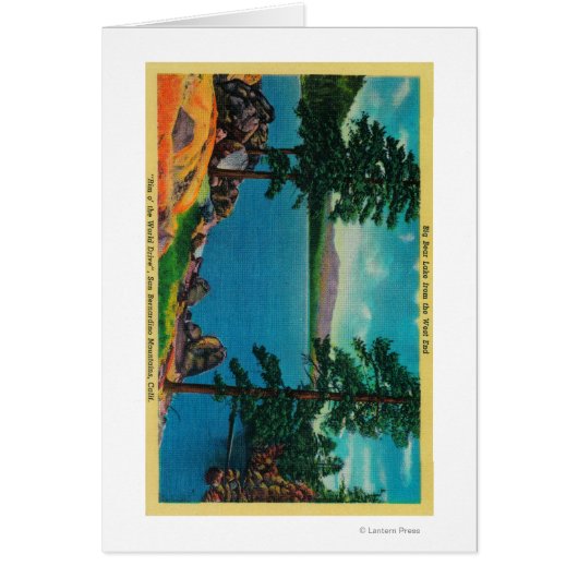 Big Bear Lake from the West End Cards (Front)