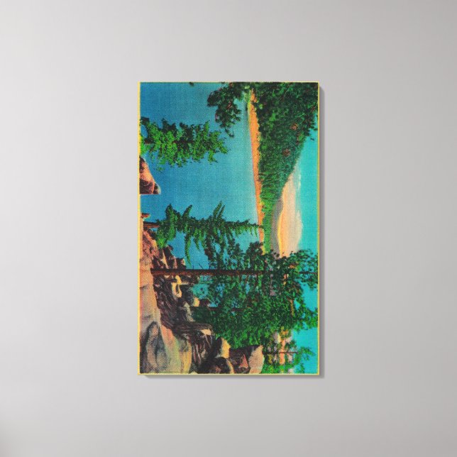 Big Bear Lake View on Rim o' The World Drive Canvas Print (Front)