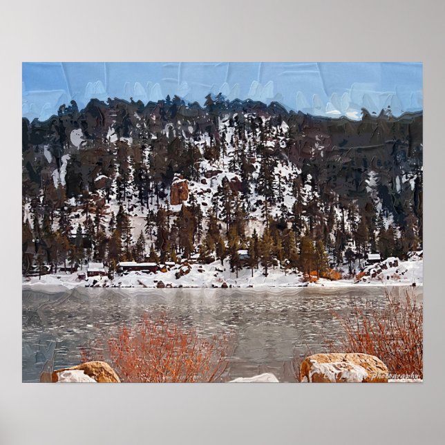 Big Bear Lake, Winter Snow Poster (Front)