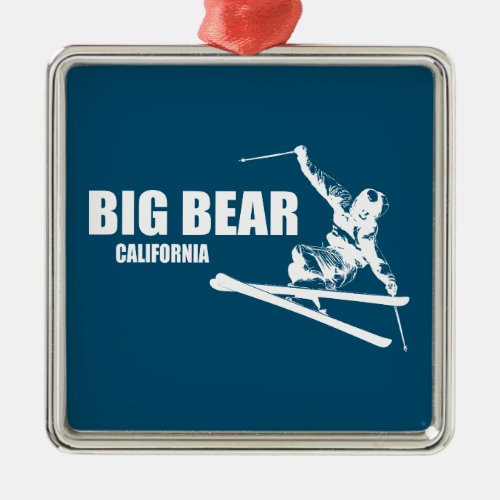 Big Bear Mountain Resort California Skier Metal Ornament