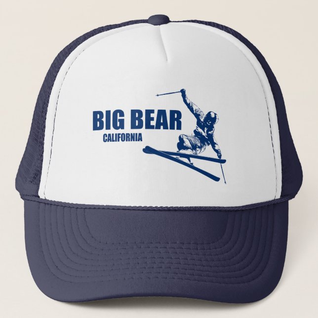 Big Bear Mountain Resort California Skier Trucker Hat (Front)