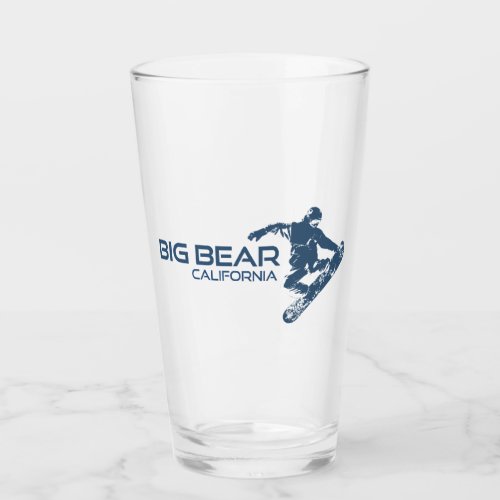 Big Bear Mountain Resort California Snowboarder Glass