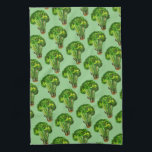 Big beautiful broccoli eat your veggies green kitchen towel<br><div class="desc">Decorate your kitchen with this fun big broccoli pattern dish towel. Makes a great housewarming or wedding gift! 
You can customize it and add text too.
Check my shop for lots more colors and patterns!</div>