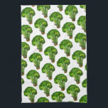 Big beautiful broccoli eat your veggies green kitchen towel<br><div class="desc">Decorate your kitchen with this fun big broccoli pattern dish towel. Makes a great housewarming or wedding gift! 
You can customize it and add text too.
Check my shop for lots more colors and patterns!</div>