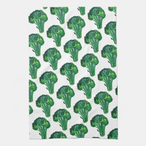 Big beautiful broccoli eat your veggies kitchen towel