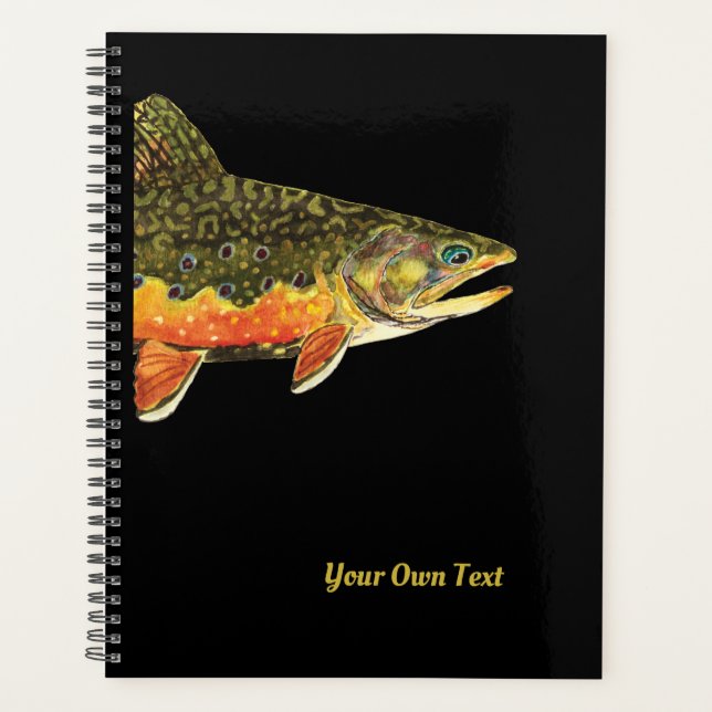 Big, Beautiful Brook Trout. Customize It! Planner (Front)