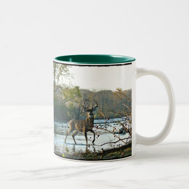 Big Beautiful Buck II Two-Tone Coffee Mug (Right)