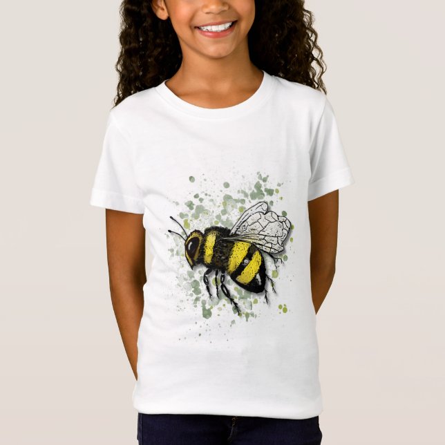 Big Beautiful Bumble BEE, Digital Drawing T-Shirt (Front)