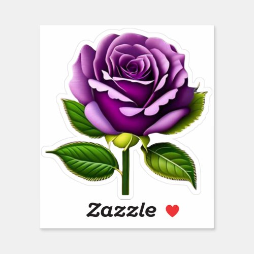 Big Beautiful Purple Roses Rose3 Sticker