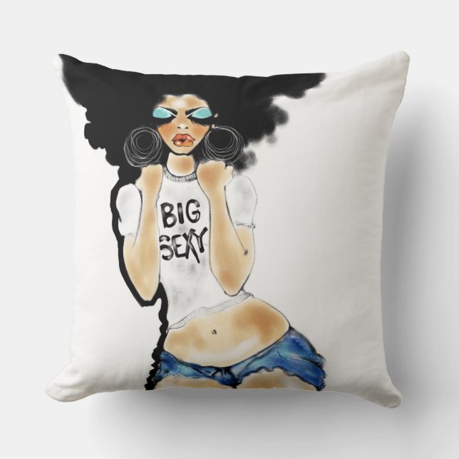 Big & Beautiful Throw Pillow (Front)