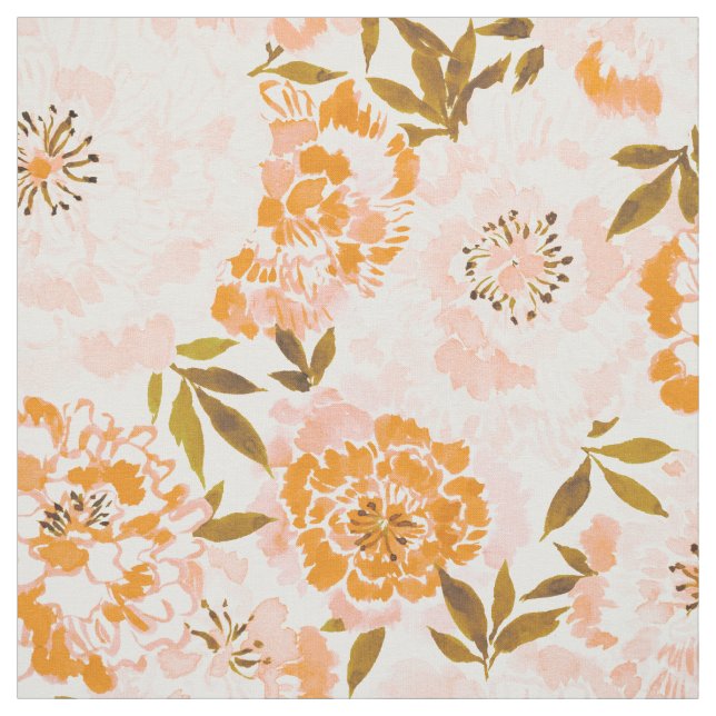 BIG BEAUTY Blush Chinoiserie Peony Floral Fabric (Swatch)