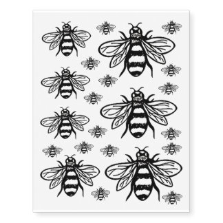 Big Bee Temporary Tattoos