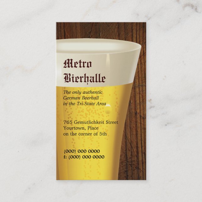 Big Beer Business Card (Front)