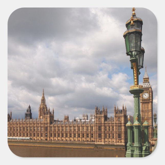 Big Ben and Houses of Parliament in London sticker (Front)