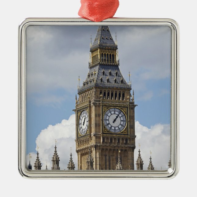 Big Ben and Houses of Parliament, London, Metal Ornament (Front)