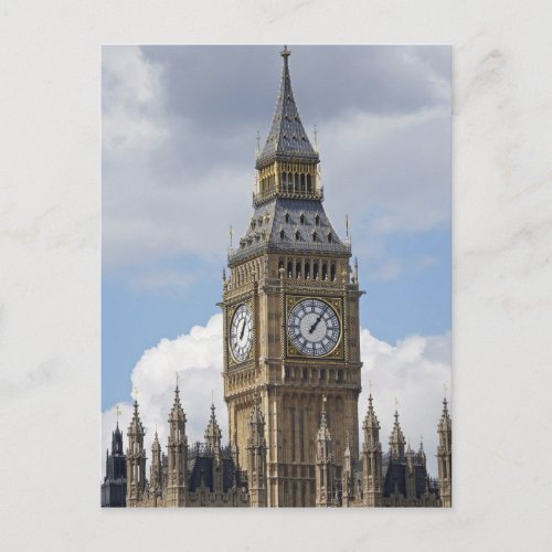 Big Ben and Houses of Parliament London Postcard